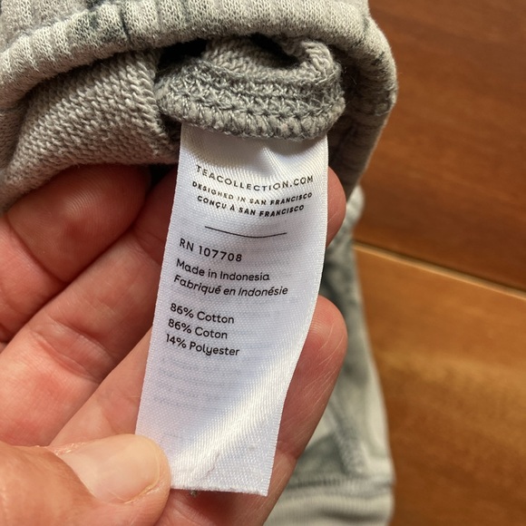 Tea Collection 3T Wolf Print Jogger Sweatpants Gray - Picture 6 of 7